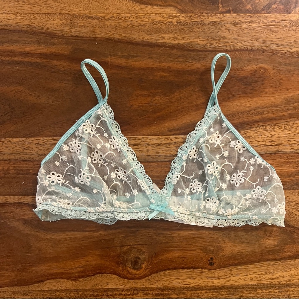 Kimchi Blue Mesh Embroidered Bralette